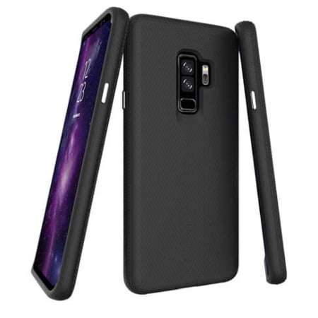 Galaxy S9 Shock Absorption Protective Dual Layer Case- BLACK (Only Ground Shipping)