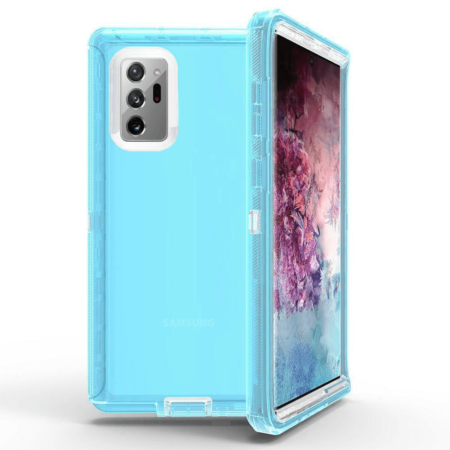 Galaxy Note 20 Transparent Shockproof Case Cover - LIGHT BLUE (Only Ground Shipping)
