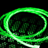 Visible USB A-C Flowing LED Fast Charging Cable (GREEN) (3ft) (10W) (Only Ground Shipping)
