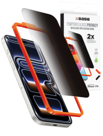 xBase Privacy Tempered Glass with Applicator for iPhone 17 Pro (Single Pack)
