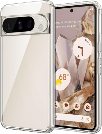 Google Pixel 9 Pro XL Hybrid Case with Air Cushion Technology - CLEAR (Only Ground Shipping)