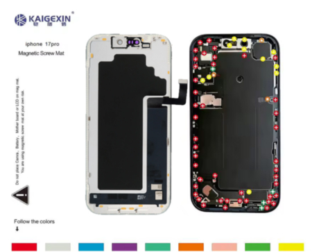 KAIGEXIN Magnetic Screw Mat for iPhone 17 Pro