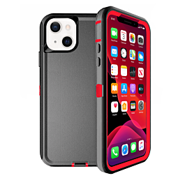 Heavy Duty Case for iPhone 13 Mini (BLACK & RED) (Only Ground Shipping)