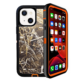Heavy Duty Case for iPhone 13 Mini (CAMO ORANGE) (Only Ground Shipping)