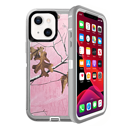 Heavy Duty Case for iPhone 13 Mini (CAMO PINK) (Only Ground Shipping)