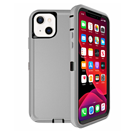 Heavy Duty Case for iPhone 13 Mini (GRAY & BLACK) (Only Ground Shipping)