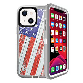 Heavy Duty Case for iPhone 13 Mini (US FLAG) (Only Ground Shipping)