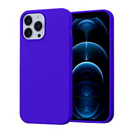 Soft Solid Silicone Case (Full Buttom Cover) - SEA BLUE for iPhone 13 Pro (Only Ground Shipping)