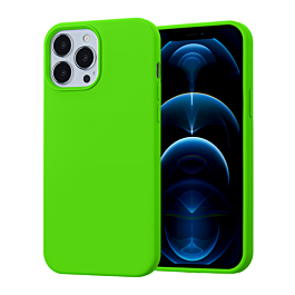 Soft Solid Silicone Case (Full Buttom Cover) - GREEN for iPhone 13 Pro (Only Ground Shipping)