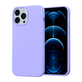 Soft Solid Silicone Case (Full Buttom Cover) - LILAC for iPhone 13 Pro Max (Only Ground Shipping)