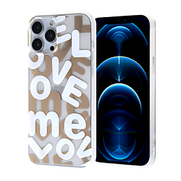 Love Me Printed Clear Case - E4 for iPhone 12 Pro Max (Only Ground Shipping)