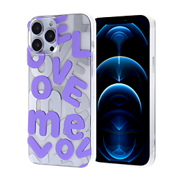 Love Me Printed Clear Case - E5 for iPhone 12 Pro Max (Only Ground Shipping)