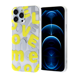 Love Me Printed Clear Case - E7 for iPhone XR (Only Ground Shipping)