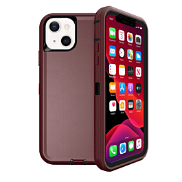 Heavy Duty Case for iPhone 13 Mini (MAROON & BLACK) (Only Ground Shipping)