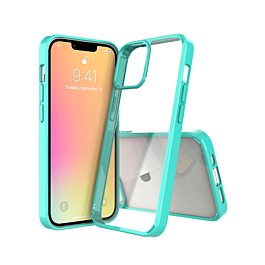 Acrylic Dual Layer Transparent Case - TEAL for iPhone 13 Pro (Only Ground Shipping)