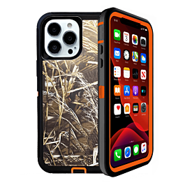 Heavy Duty Case for iPhone 13 Pro (CAMO ORANGE) (Only Ground Shipping)