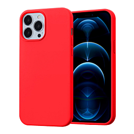 Soft Solid Silicone Case (Full Buttom Cover) - RED for iPhone 13 Pro (Only Ground Shipping)