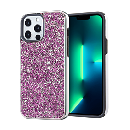 Bling Diamond Dual Layer Protection Case - PINK for iPhone 13 Pro (Only Ground Shipping)