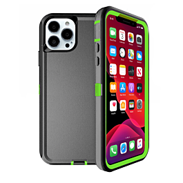 Heavy Duty Case for iPhone 13 Pro (BLACK & GREEN) (Only Ground Shipping)