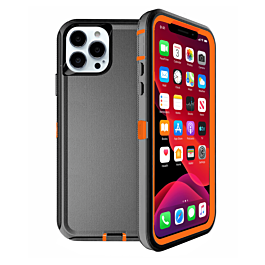 Heavy Duty Case for iPhone 13 Pro (BLACK & ORANGE) (Only Ground Shipping)