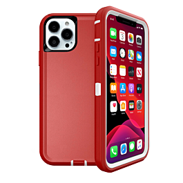 Heavy Duty Case for iPhone 13 Pro Max (RED & WHITE) (Only Ground Shipping)