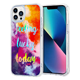 Flower Print Design Hard Clear Case - G149 for iPhone 13 Pro (Only Ground Shipping)