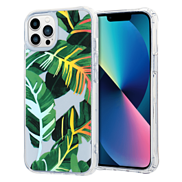 Flower Print Design Hard Clear Case - G32 for iPhone 13 Pro (Only Ground Shipping)