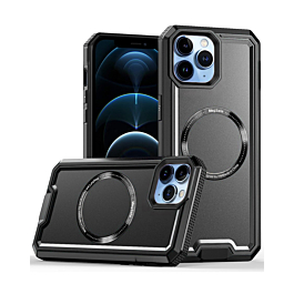 Non-Slip Translucent Matte Wireless Charging Case (BLACK) for iPhone 13 Pro Max (Only Ground Shipping)