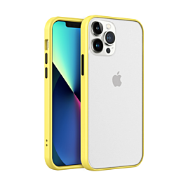 Hard PC Rear / Soft TPU Colorful Border Case - Style 4 for iPhone 13 Pro (Only Ground Shipping)