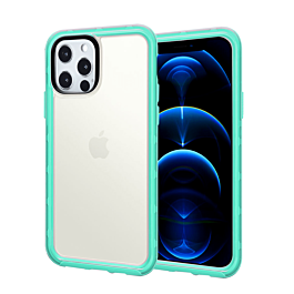 Acrylic Dual Layer Transparent Case - TEAL for iPhone 13 Pro Max (Only Ground Shipping)