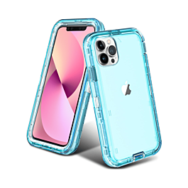 Transparent Shockproof Case - LIGHT BLUE for iPhone 13 Pro (Only Ground Shipping)