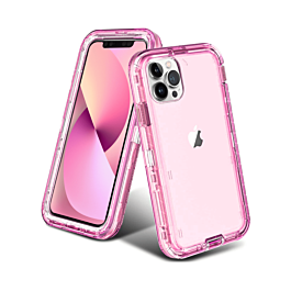 Transparent Shockproof Case - PINK for iPhone 13 Pro Max (Only Ground Shipping)