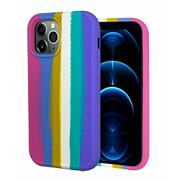 Dual Layer Serrated Case - RAINBOW PINK for iPhone 13 Pro Max (Only Ground Shipping)