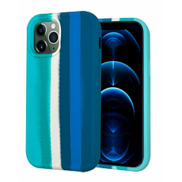 Dual Layer Serrated Case - RAINBOW GREEN for iPhone 13 Pro (Only Ground Shipping)