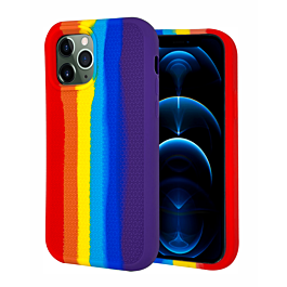 Dual Layer Serrated Case - RAINBOW for iPhone 13 Pro Max (Only Ground Shipping)