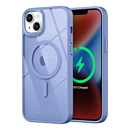 Shiny Magnetic Clear Cases - BLUE for iPhone 13 / 14 (Only Ground Shipping)