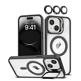 Transpalet Silicone case & Camera stand with Camera Lens - BLACK for iPhone 13 / 14 (Only Ground Shipping)