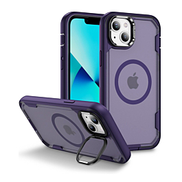 Shockproof Magsafe Case with Camera Stand - PURPLE for iPhone 13 / 14 (Only Ground Shipping)