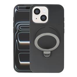 Pastel Shield Carbon Fiber Magnetic Kickstand Case (BLACK) for iPhone 13 / 14 /16e/ 17e (Only Ground Shipping)