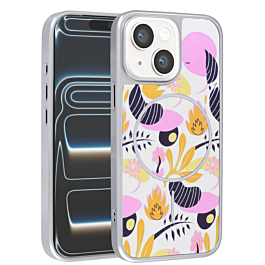 Dual Layer Flower Design Magsafe Cases - WHITE for iPhone 13 / 14 (Only Ground Shipping)