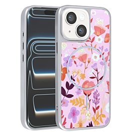 Dual Layer Flower Design Magsafe Cases - PINK for iPhone 13 / 14 (Only Ground Shipping)