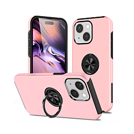 Dual Layer Case with Magnetic Ring - PINK for iPhone 13 / 14 (Only Ground Shipping)