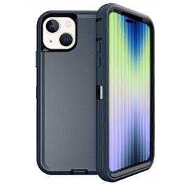 Heavy Duty Case for iPhone 14 / 13 (DARK BLUE & BLACK) (Only Ground Shipping)