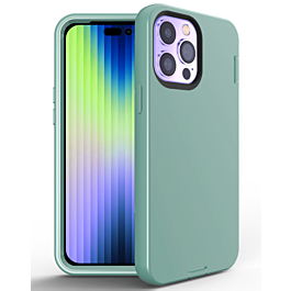 Silicone Design Heavy Duty Case - GREEN for iPhone 14 Pro Max (Only Ground Shipping)