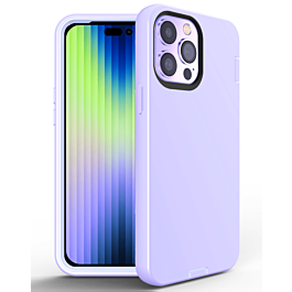 Silicone Design Heavy Duty Case - PURPLE for iPhone 14 Pro (Only Ground Shipping)