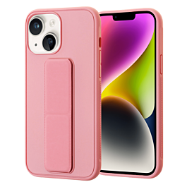 Hand Strap Vertical Magnetic Kickstand Case - PINK for iPhone 14 / 13 (Only Ground Shipping)