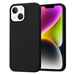 Soft Solid Silicone Case (Full Buttom Cover) - BLACK for iPhone 13 / 14 / 16e / 17e (Only Ground Shipping)