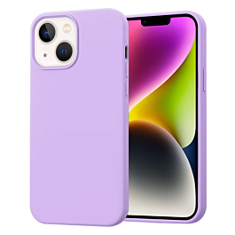 Soft Solid Silicone Case (Full Buttom Cover) - LILAC for iPhone 13 / 14 / 16e / 17e (Only Ground Shipping)