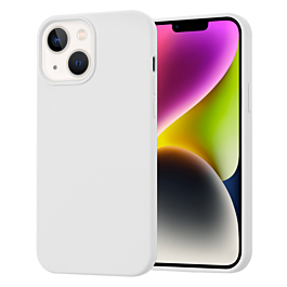 Soft Solid Silicone Case (Full Buttom Cover) - WHITE for iPhone 13 / 14 / 16e / 17e (Only Ground Shipping)