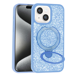 Sparkle Luxury Slim Case with Magnetic Kickstand for iPhone 13 / 14 / 16e / 17e (LIGHT BLUE) (Only Ground Shipping)